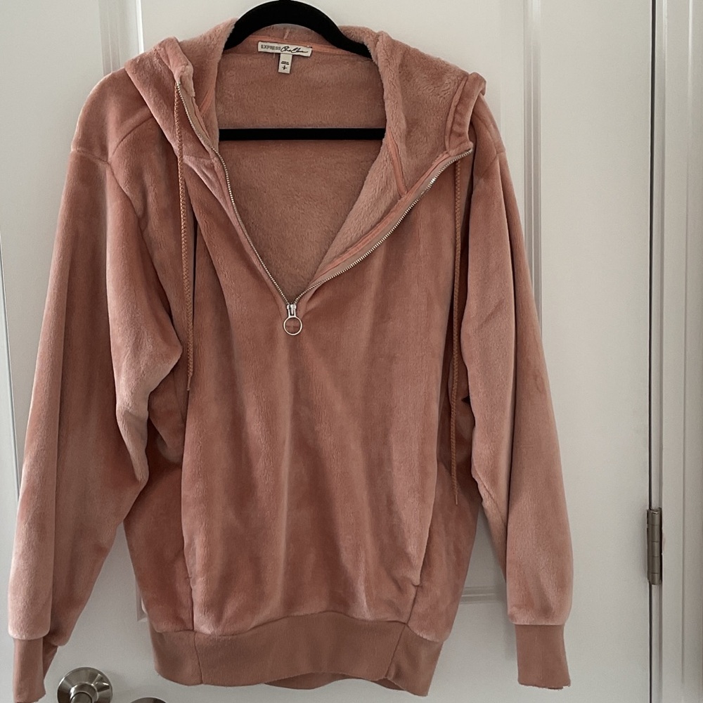 Express one eleven Pink Half-Zip Hoodie